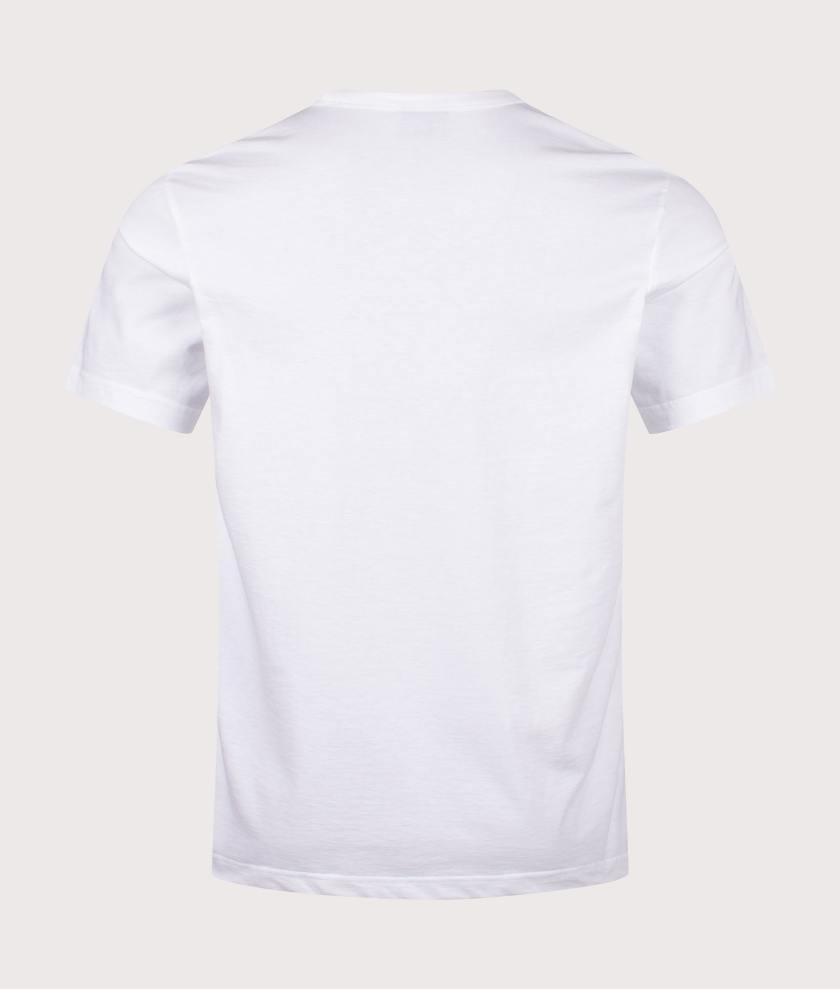 PS Paul Smith Relaxed Fit Stripe T-Shirt in White at EQVVS Menswear. Back shot.