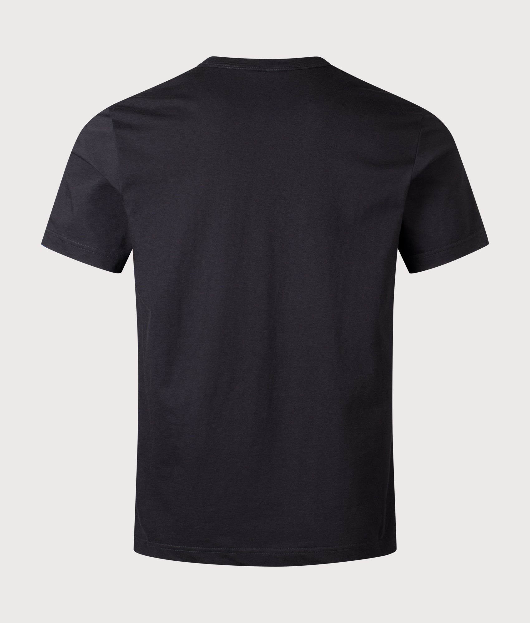 PS Paul Smith Relaxed Fit Stripe T-Shirt in Black at EQVVS Menswear. Back shot.