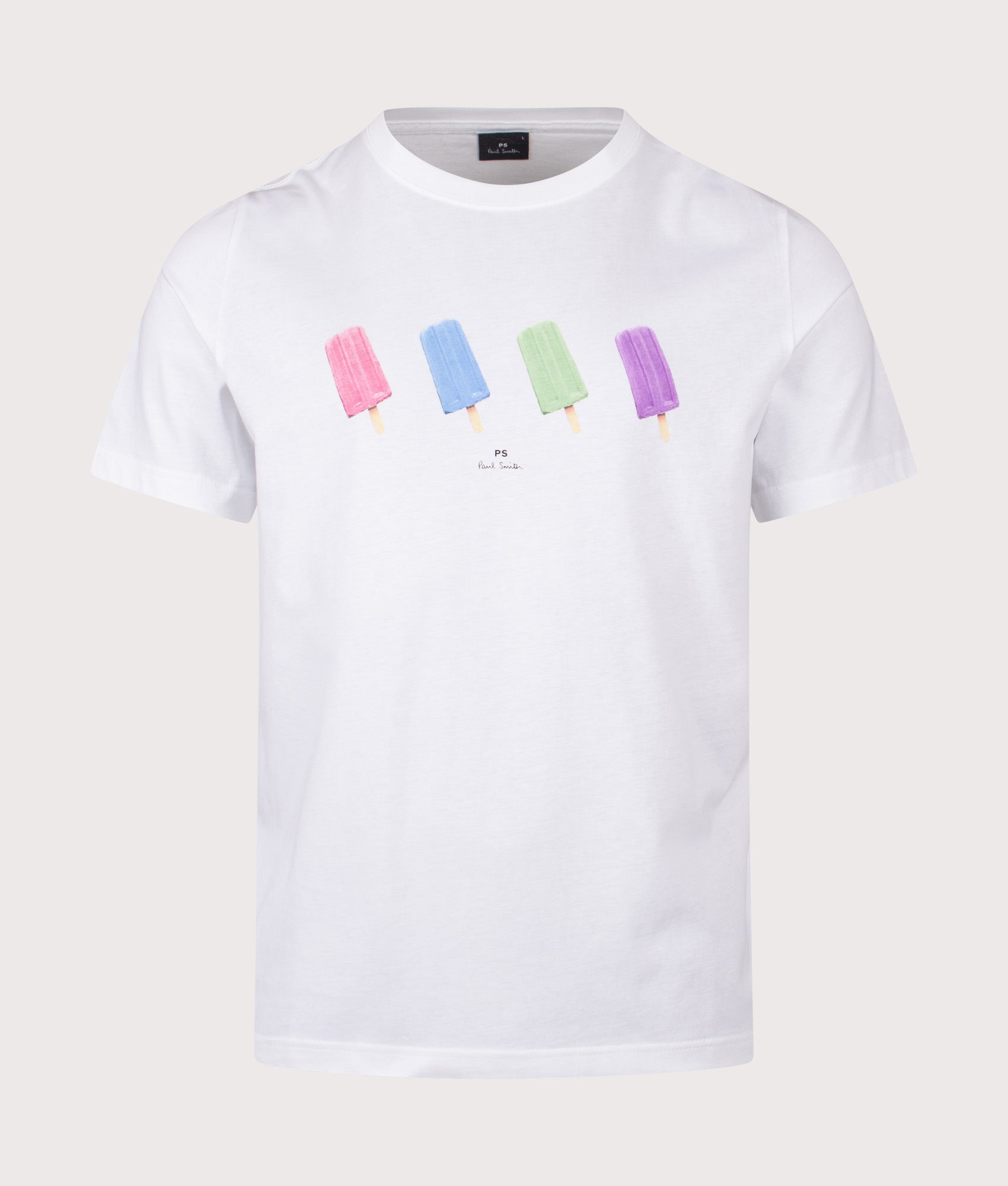 PS Paul Smith Lollies T-Shirt in White at EQVVS Menswear. Front shot.
