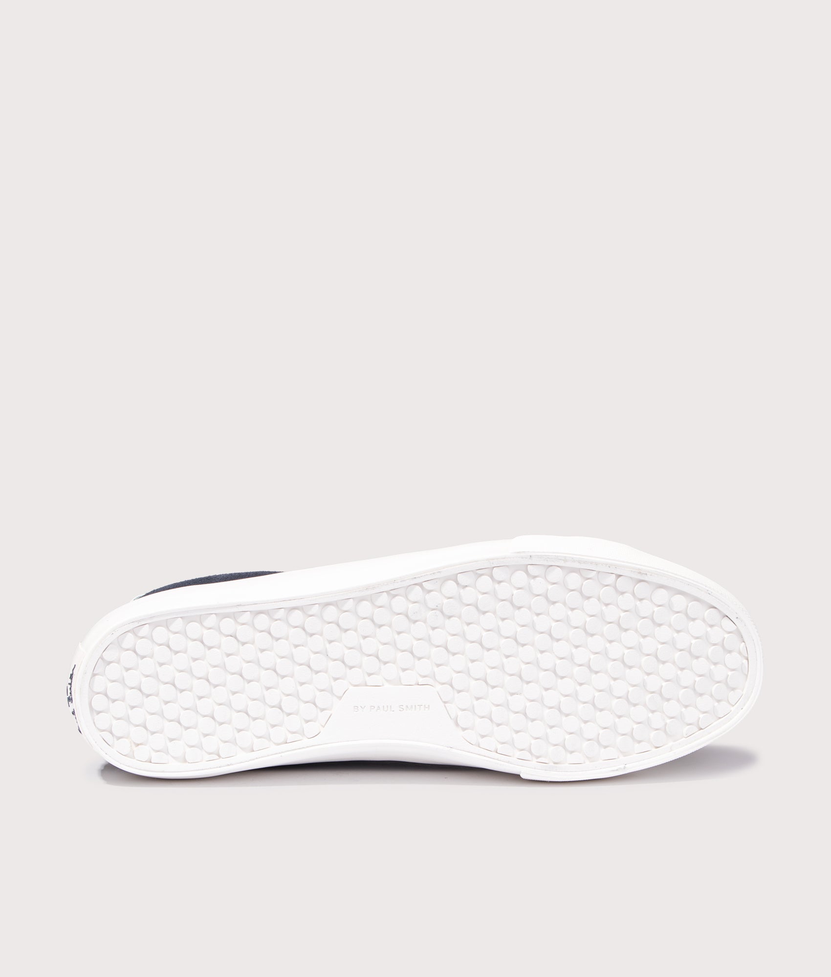 PS Paul Smith Amos Trainers in Navy Blue at EQVVS Menswear. Tread shot.