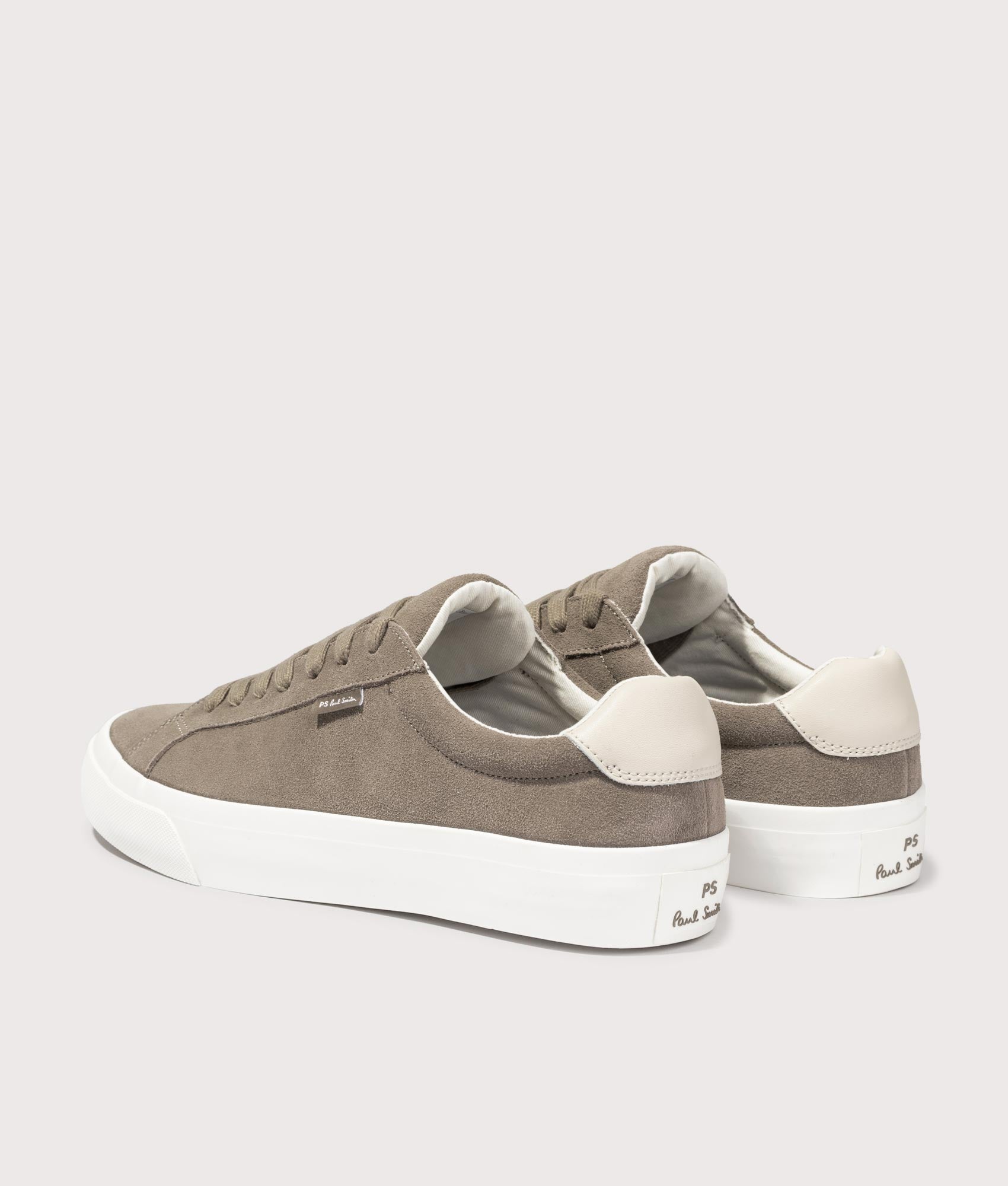 PS Paul Smith Amos Trainers in Sand at EQVVS Menswear. Angled back shot.