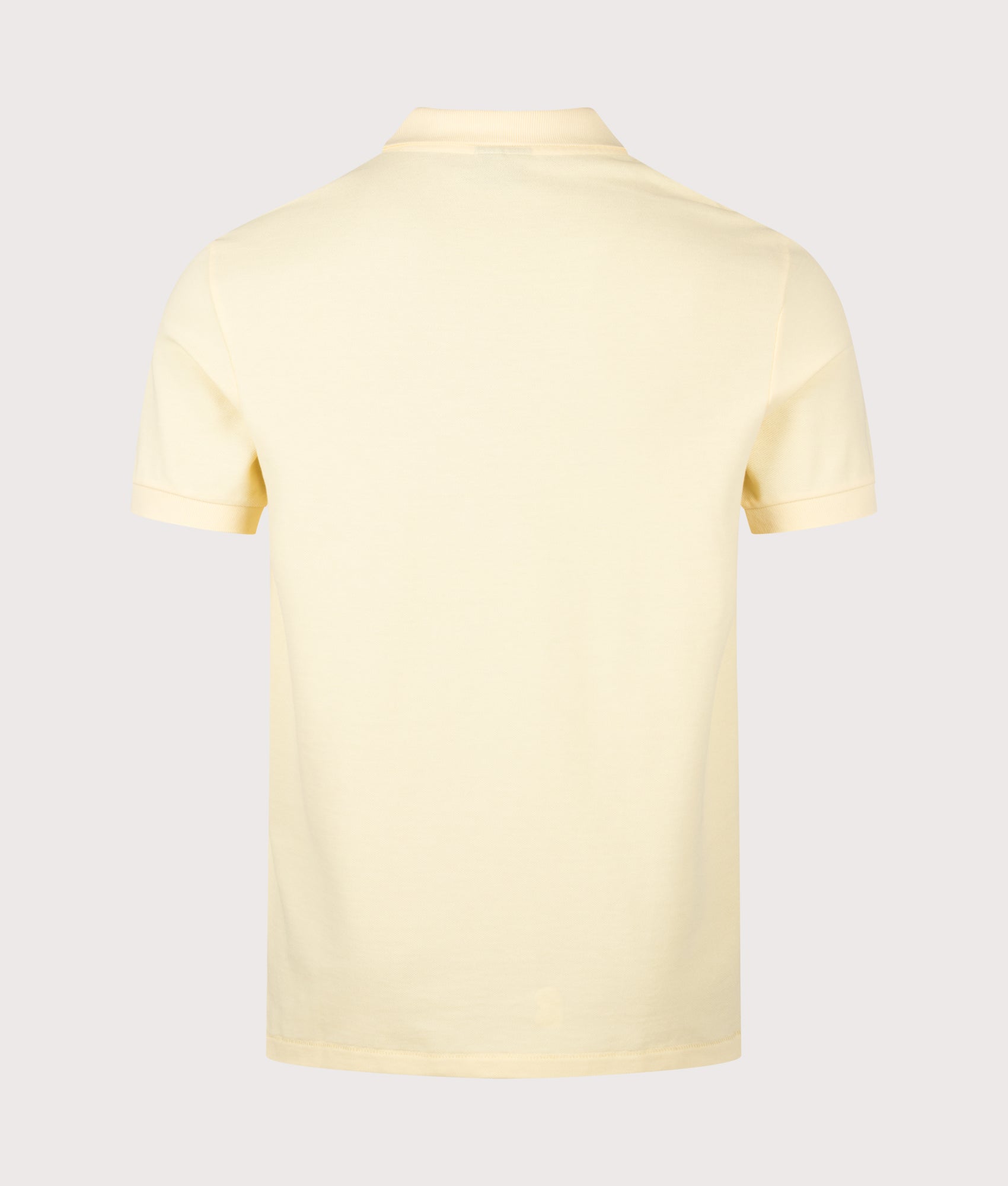 PS Paul Smith Zebra Polo Shirt in Yellow at EQVVS Menswear. Back shot.