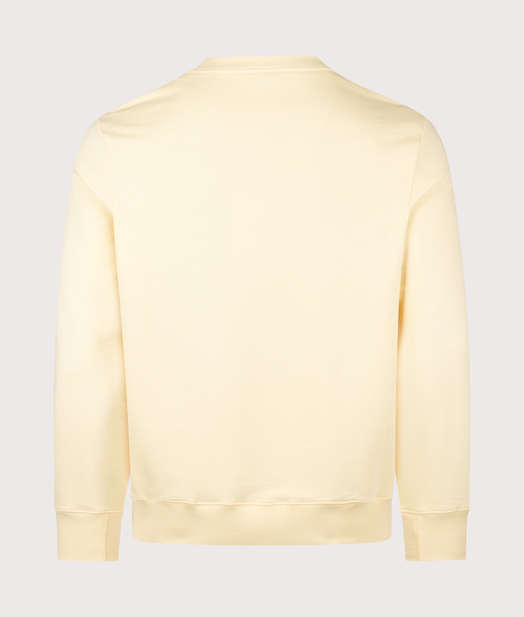PS Paul Smith Organic Cotton Zebra Logo Sweatshirt in Yellow at EQVVS Menswear. Back shot.