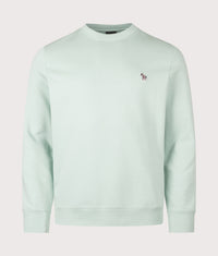 Regular Fit Organic Cotton Zebra Logo Sweatshirt: 30C Mint 