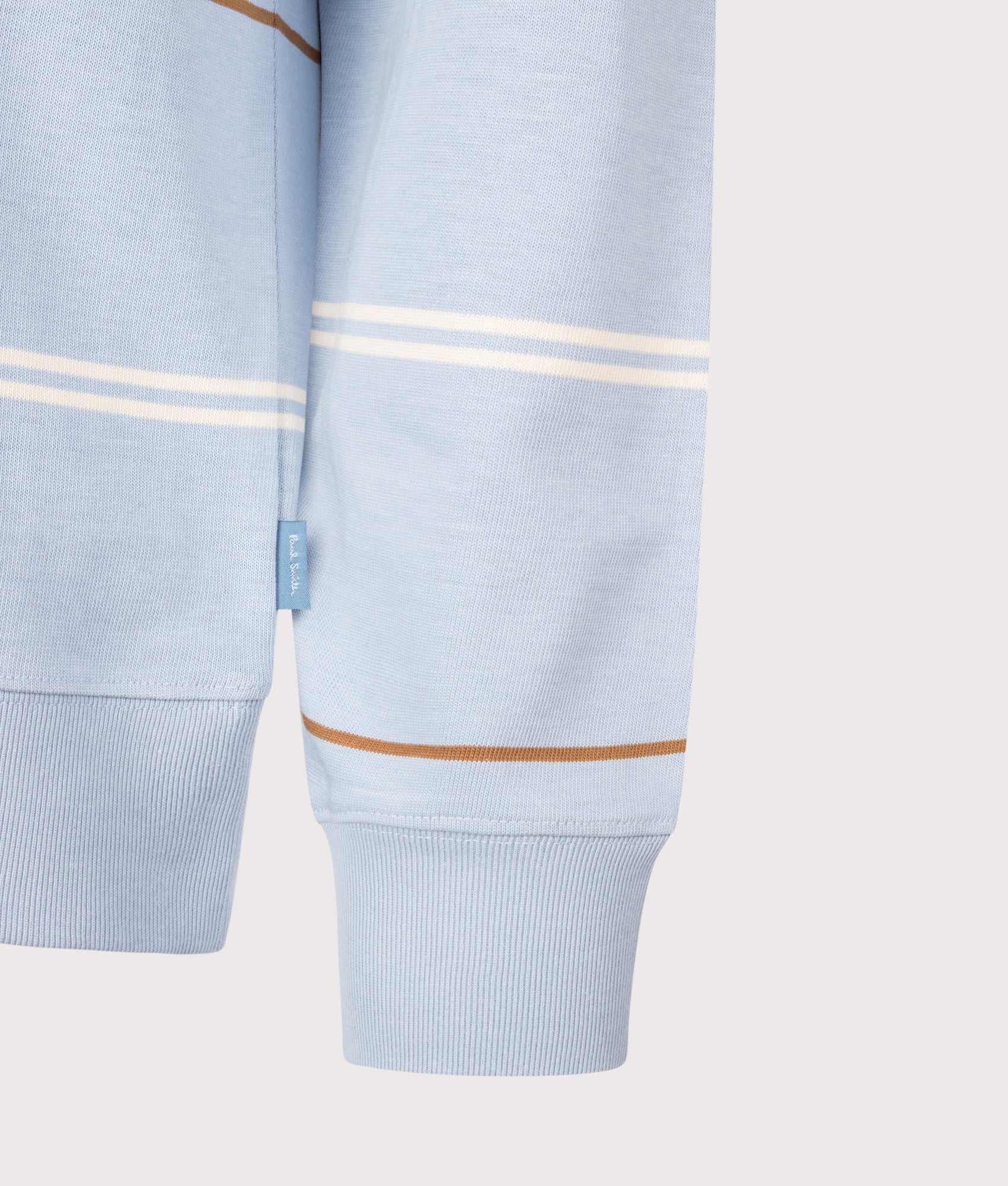 PS Paul Smith Casual Fit Sweatshirt in  Blue at EQVVS Menswear. Detail shot.