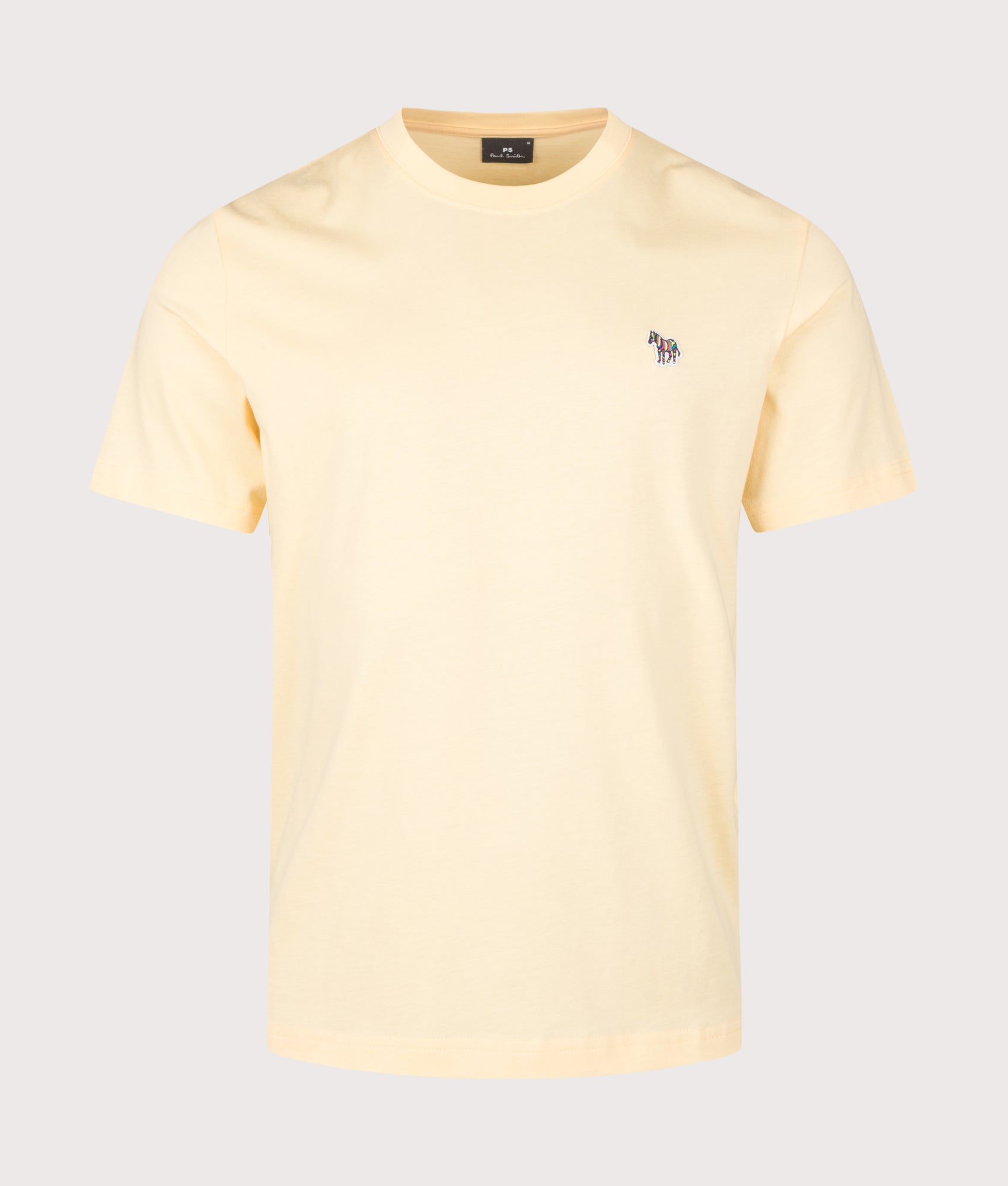 PS Paul Smith Zebra T-Shirt in Yellow at EQVVS Menswear. Front shot.