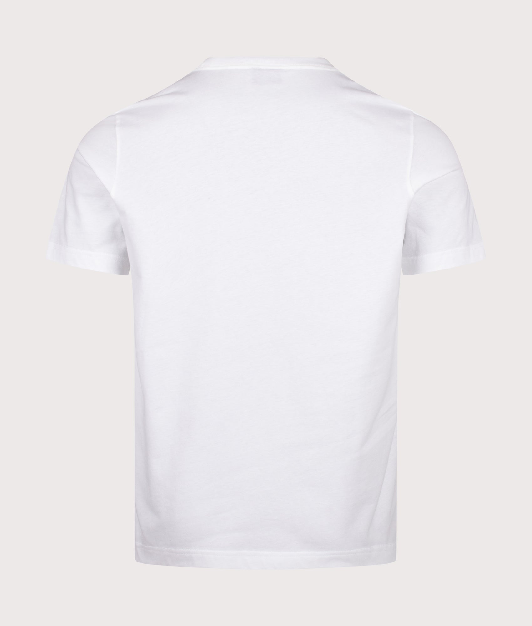 PS Paul Smith Organic Cotton Patch Zebra T-Shirt in White at EQVVS Menswear. Back shot.