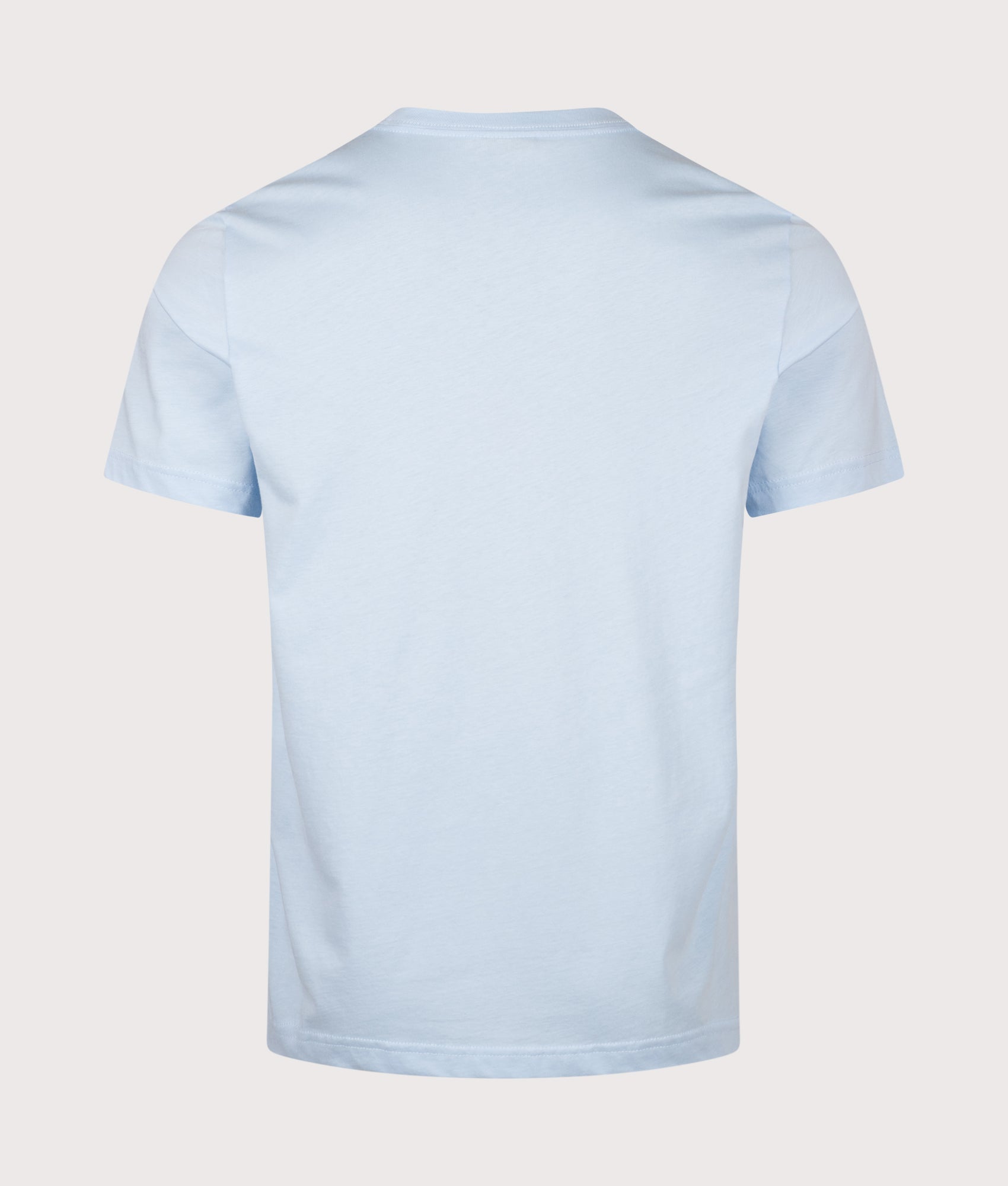 PS Paul Smith Regular Fit Organic Cotton Patch Zebra T-Shirt in Pale Blue at EQVVS Menswear. Back shot.