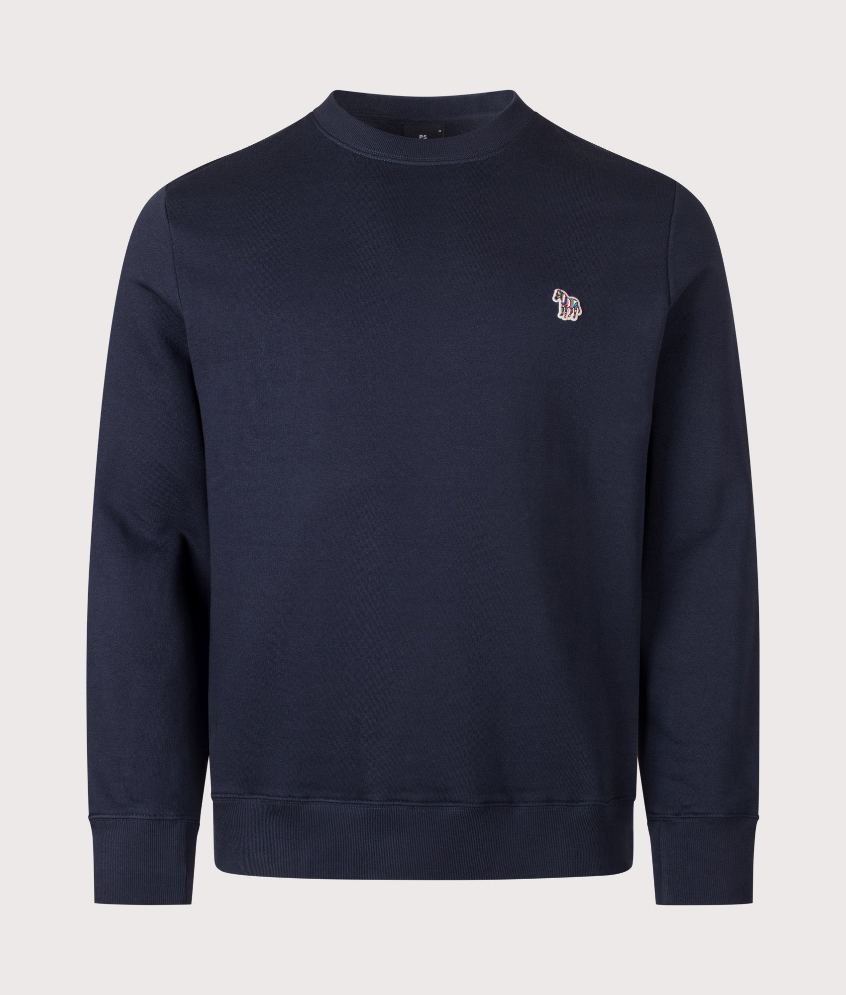 PS Paul Smith Zebra Sweatshirt in Dark Navy at EQVVS Menswear. Front shot.