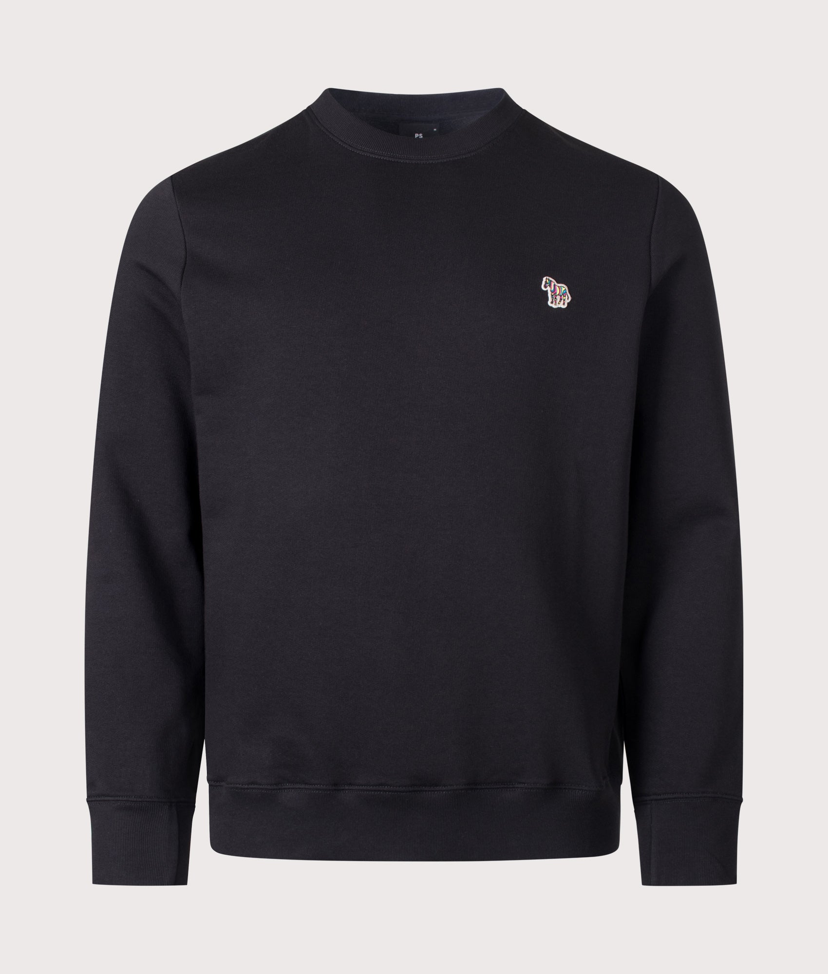 PS Paul Smith Zebra Sweatshirt in Black at EQVVS Menswear. Front shot.