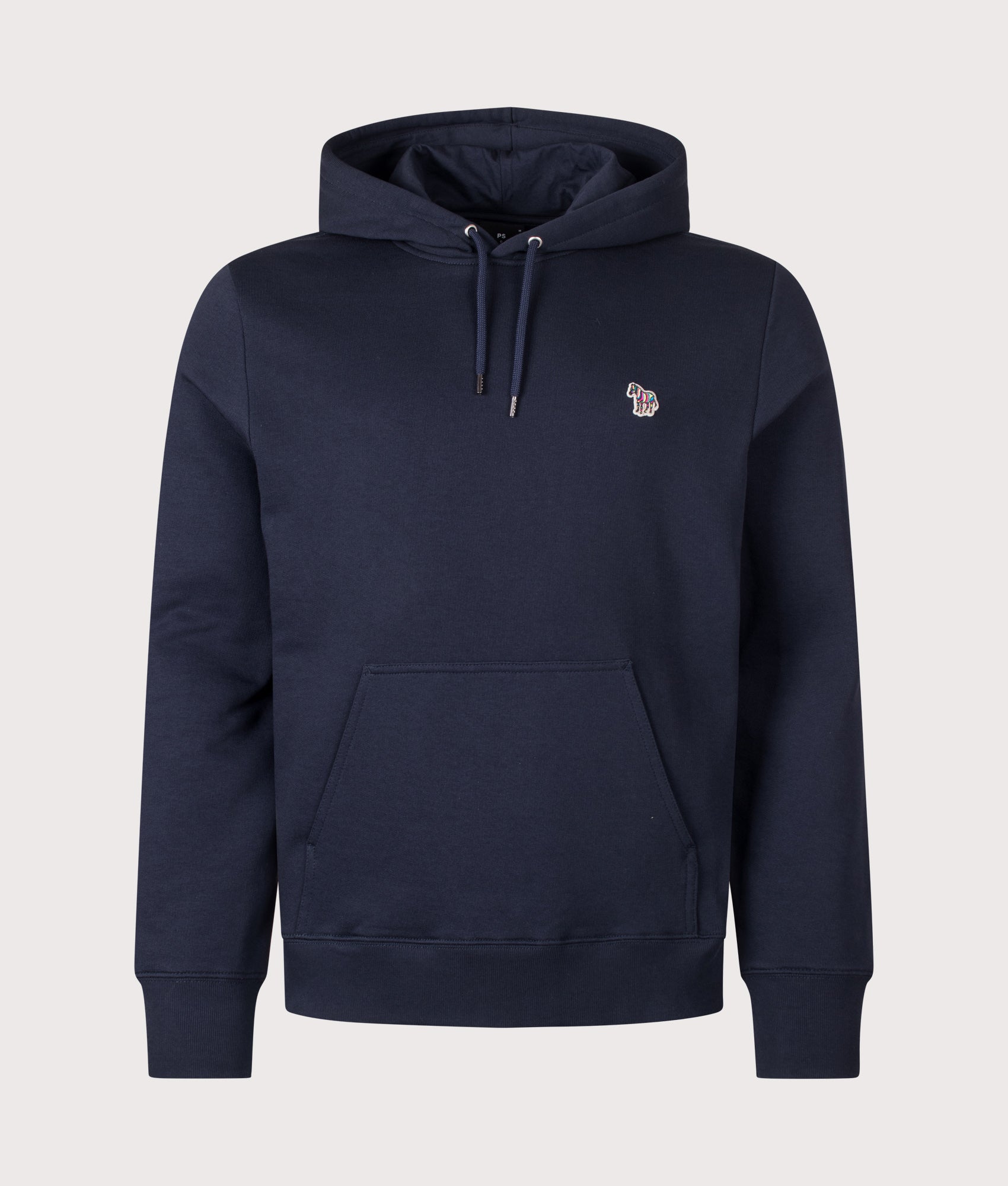 PS Paul Smith Zebra Hoodie in Dark Navy at EQVVS Menswear. Front shot.
