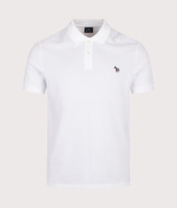 Regular Fit Zebra Logo Polo Shirt: 01 White 