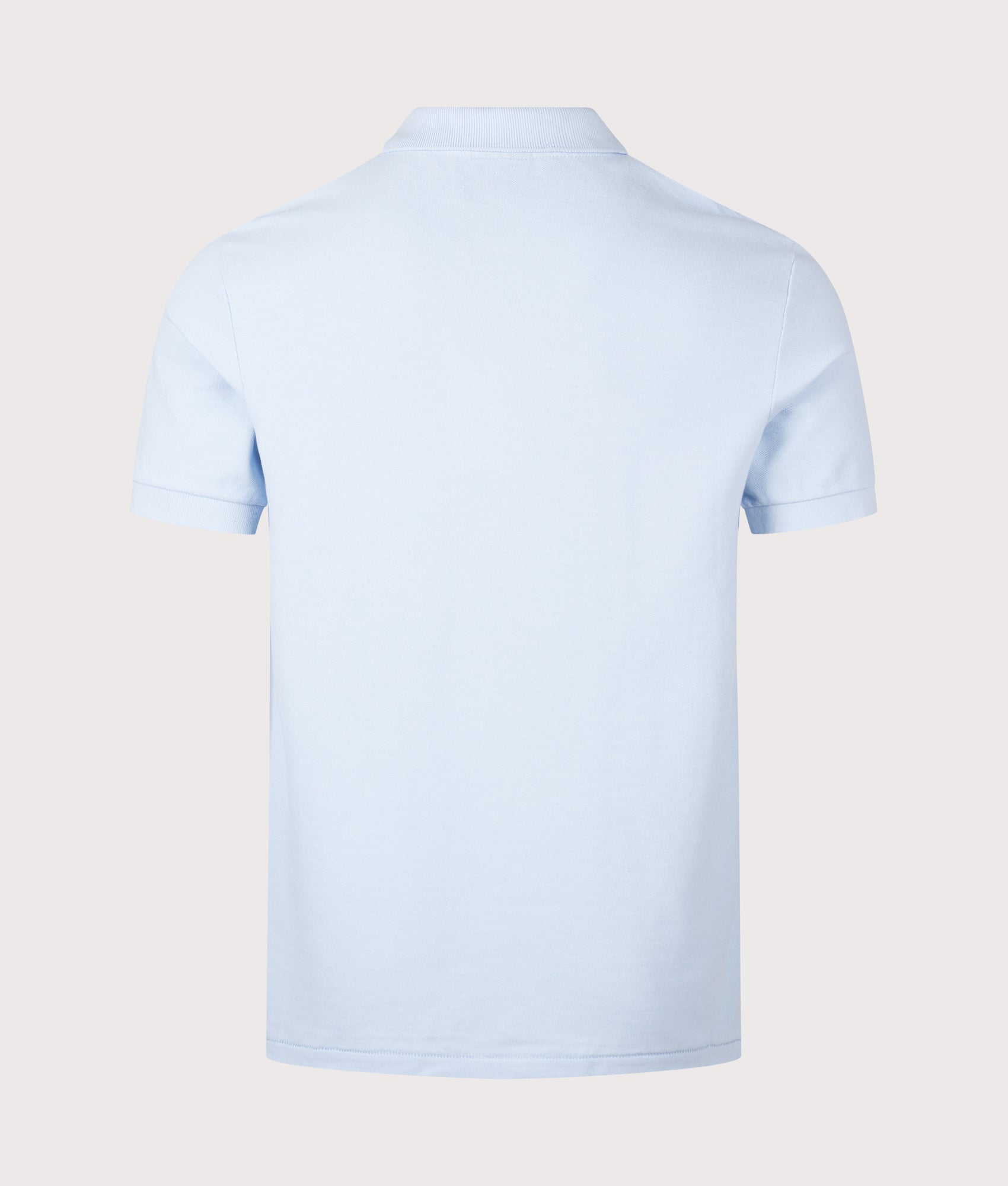 PS Paul Smith Zebra Logo Polo Shirt in Light Blue at EQVVS Menswear. Back shot.