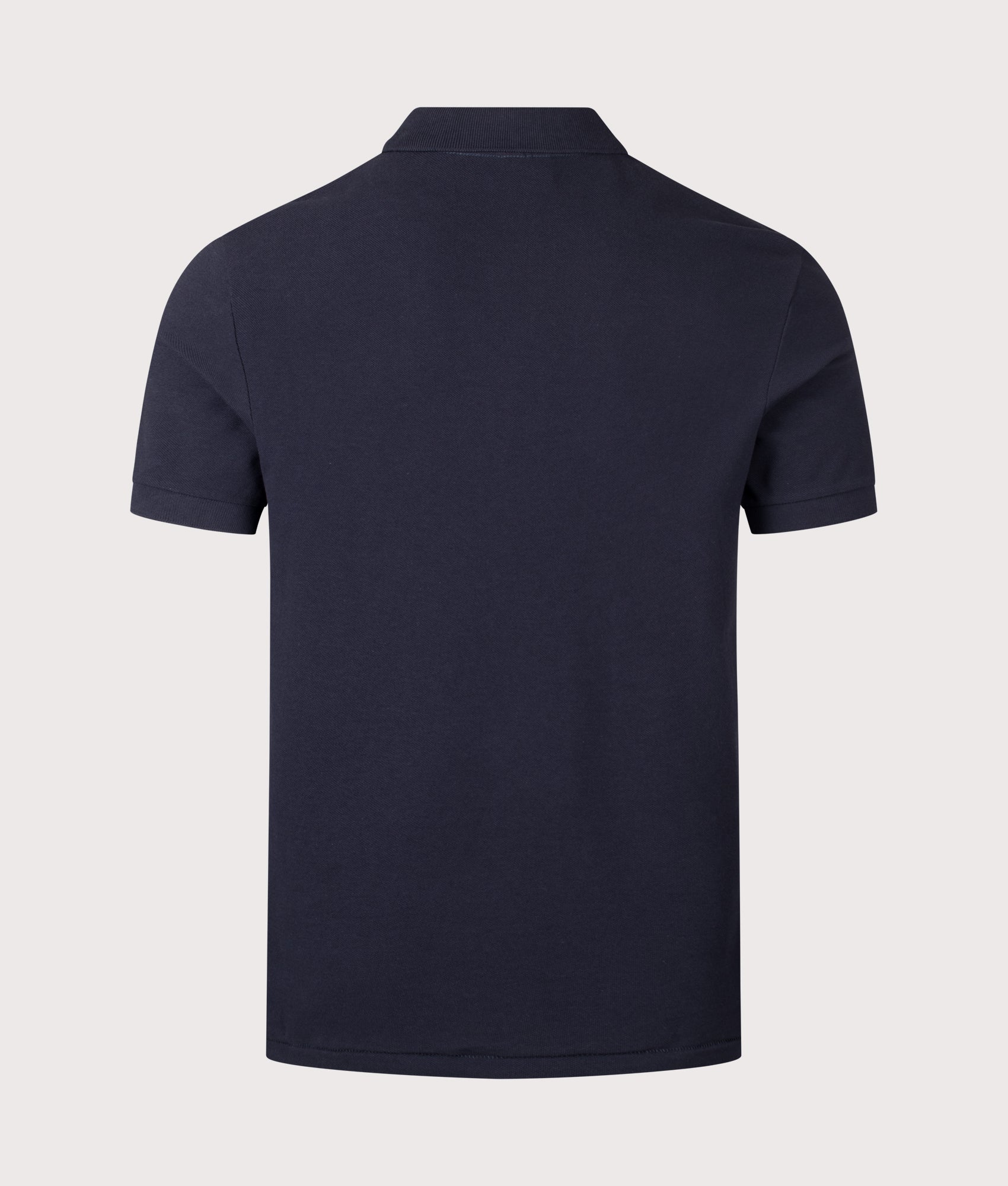 PS Paul Smith Zebra Logo Polo Shirt in Dark Navy at EQVVS Menswear. Back shot.