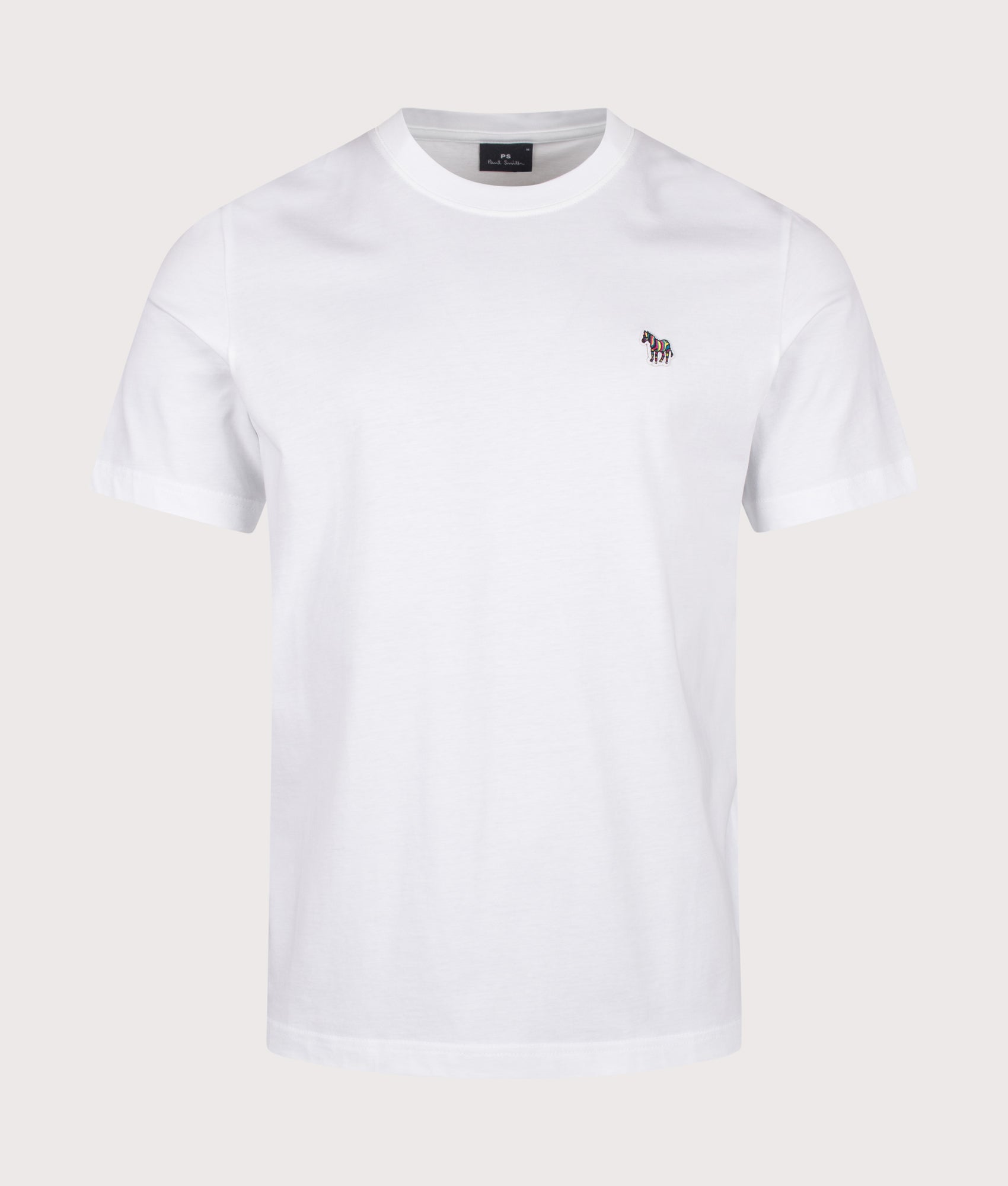 PS Paul Smith Zebra Logo T-Shirt in White at EQVVS Menswear. Front shot.