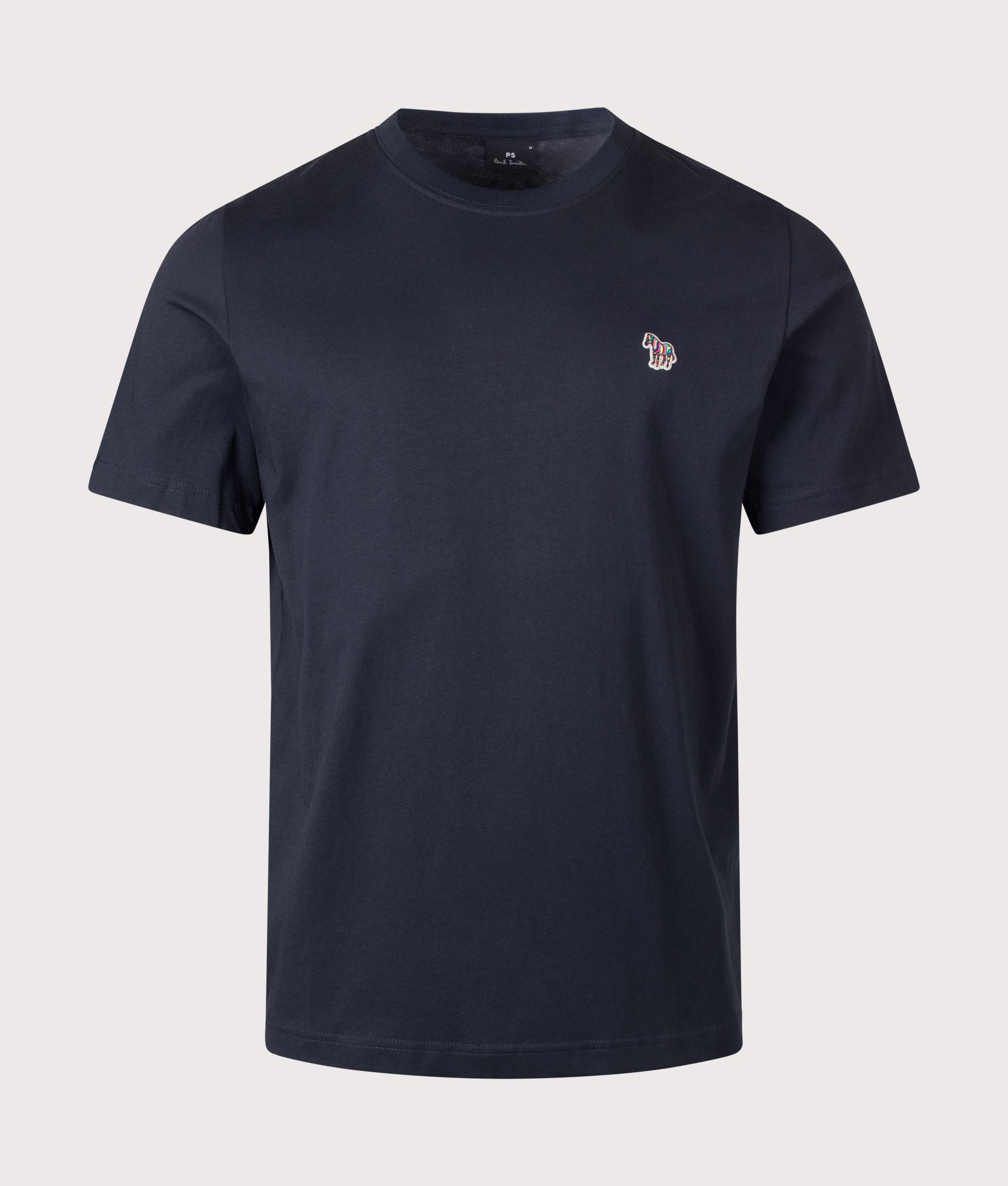 PS Paul Smith Zebra Logo T-Shirt in Dark Navy at EQVVS Menswear. Front shot.
