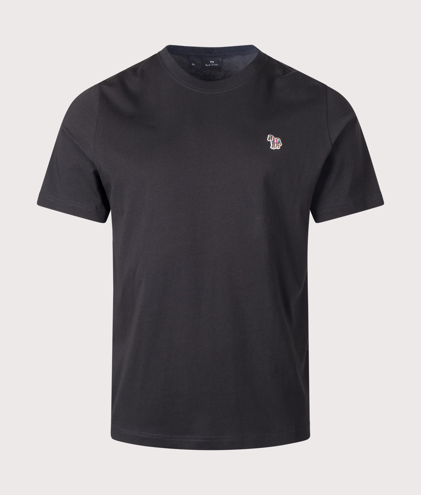 PS Paul Smith Zebra Logo T-Shirt in Black at EQVVS Menswear. Front shot.