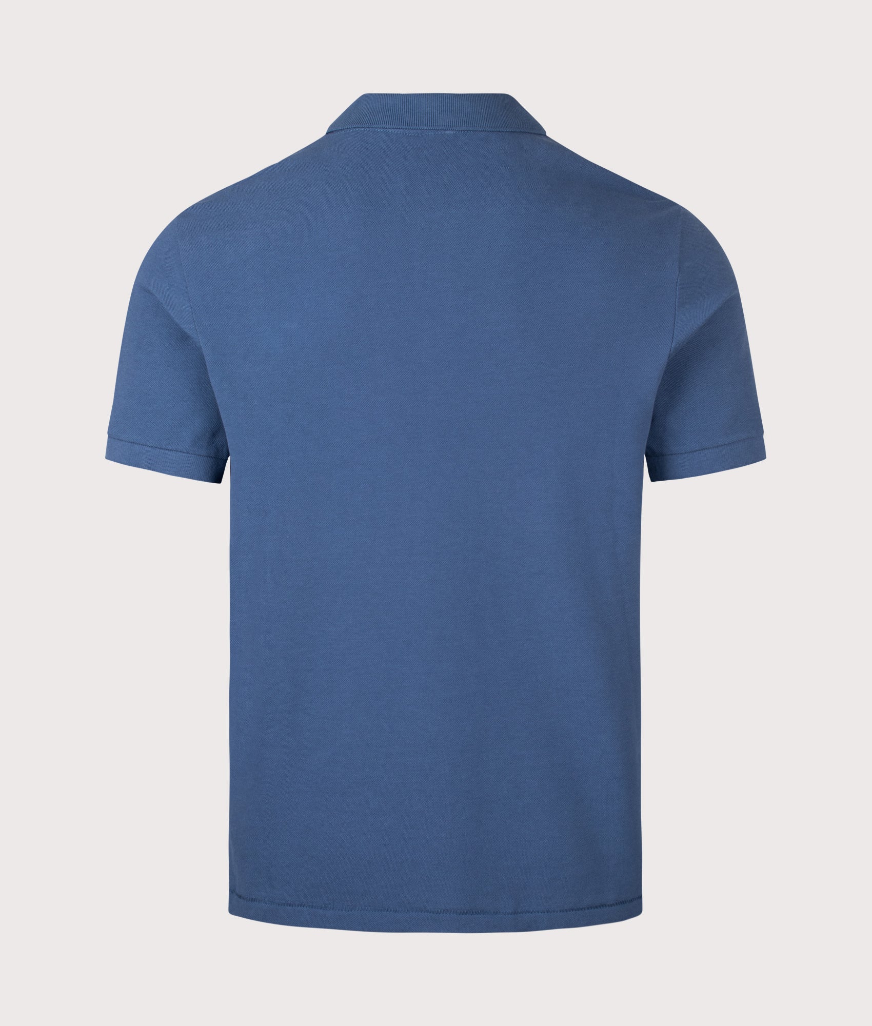 PS Paul Smith Regular Fit Zebra Polo Shirt in Indigo at EQVVS Menswear. Back shot.