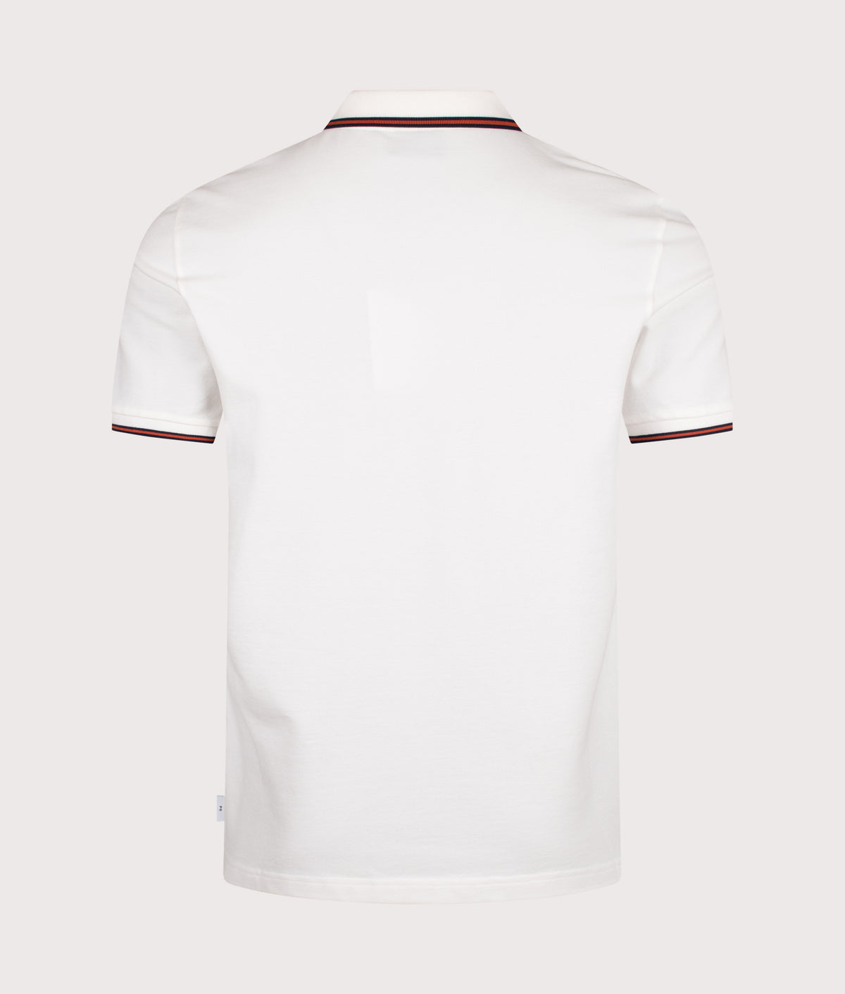 PS Paul Smith Regular Fit Polo Shirt in Off White at EQVVS Menswear. Back shot.