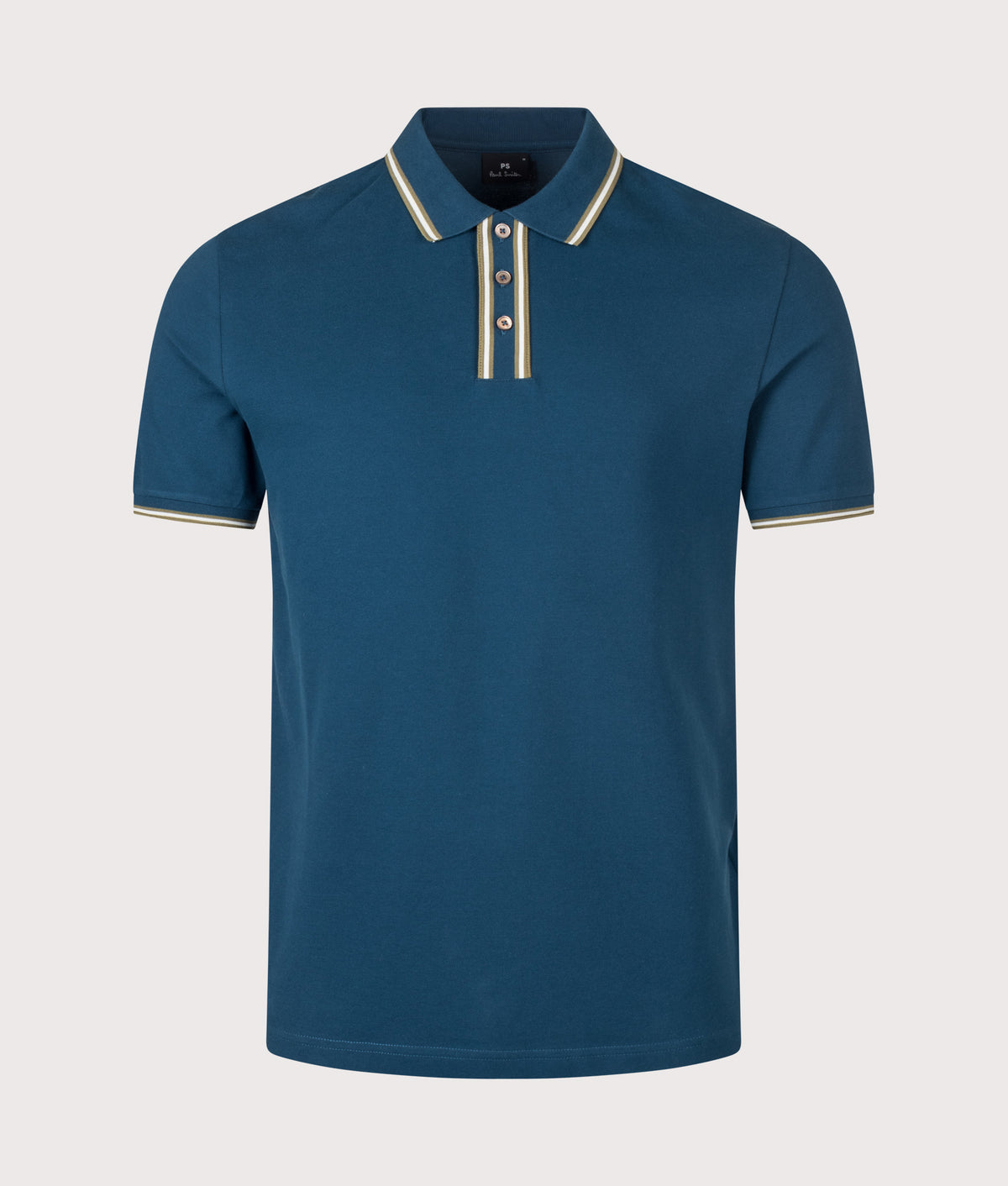 PS Paul Smith Regular Fit Polo Shirt in  Navy at EQVVS Menswear. Front shot.