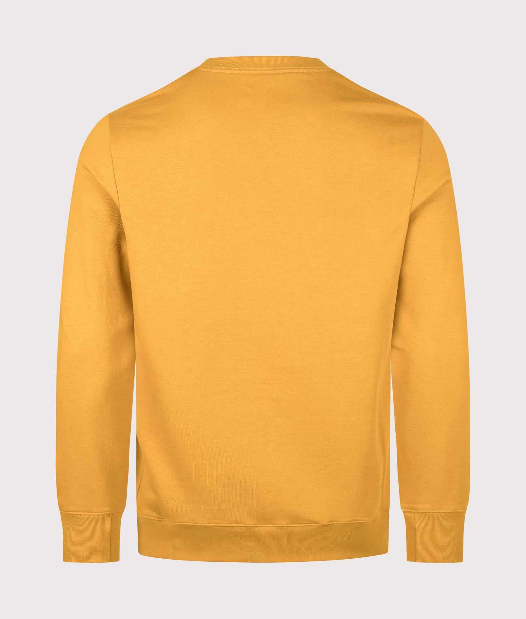 PS Paul Smith Organic Cotton Zebra Logo Sweatshirt in Ochre at EQVVS Menswear. Back shot.