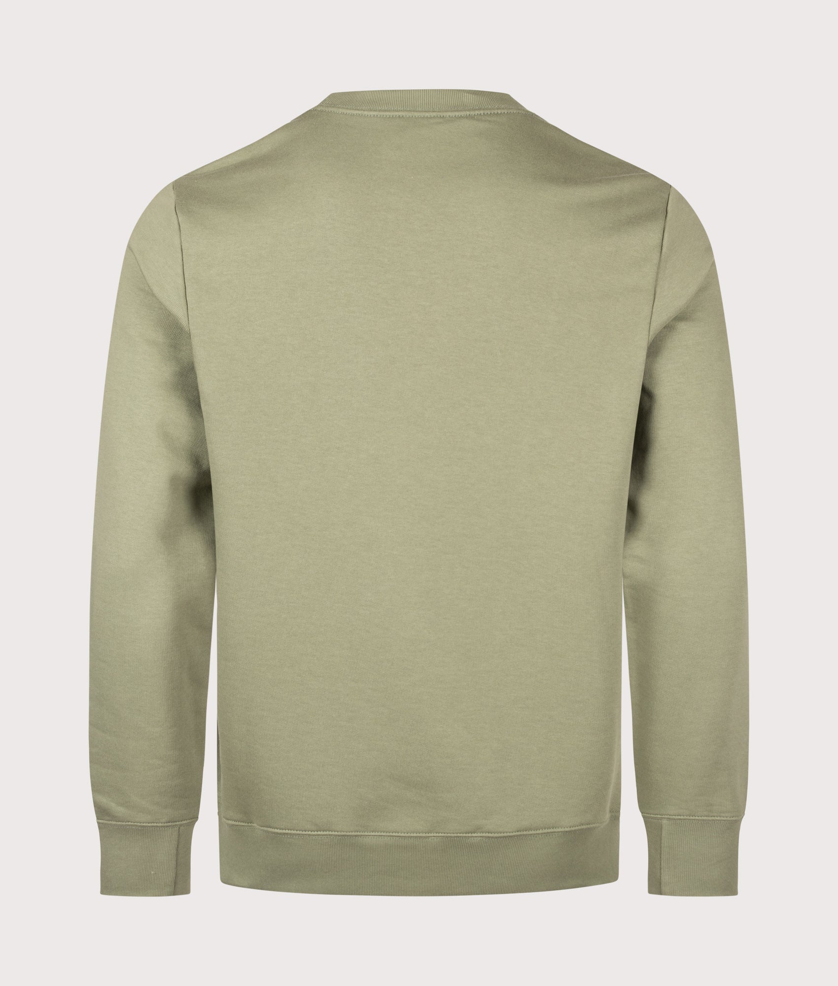 PS Paul Smith Organic Cotton Zebra Logo Sweatshirt in Greyish Green at EQVVS Menswear. Back shot.