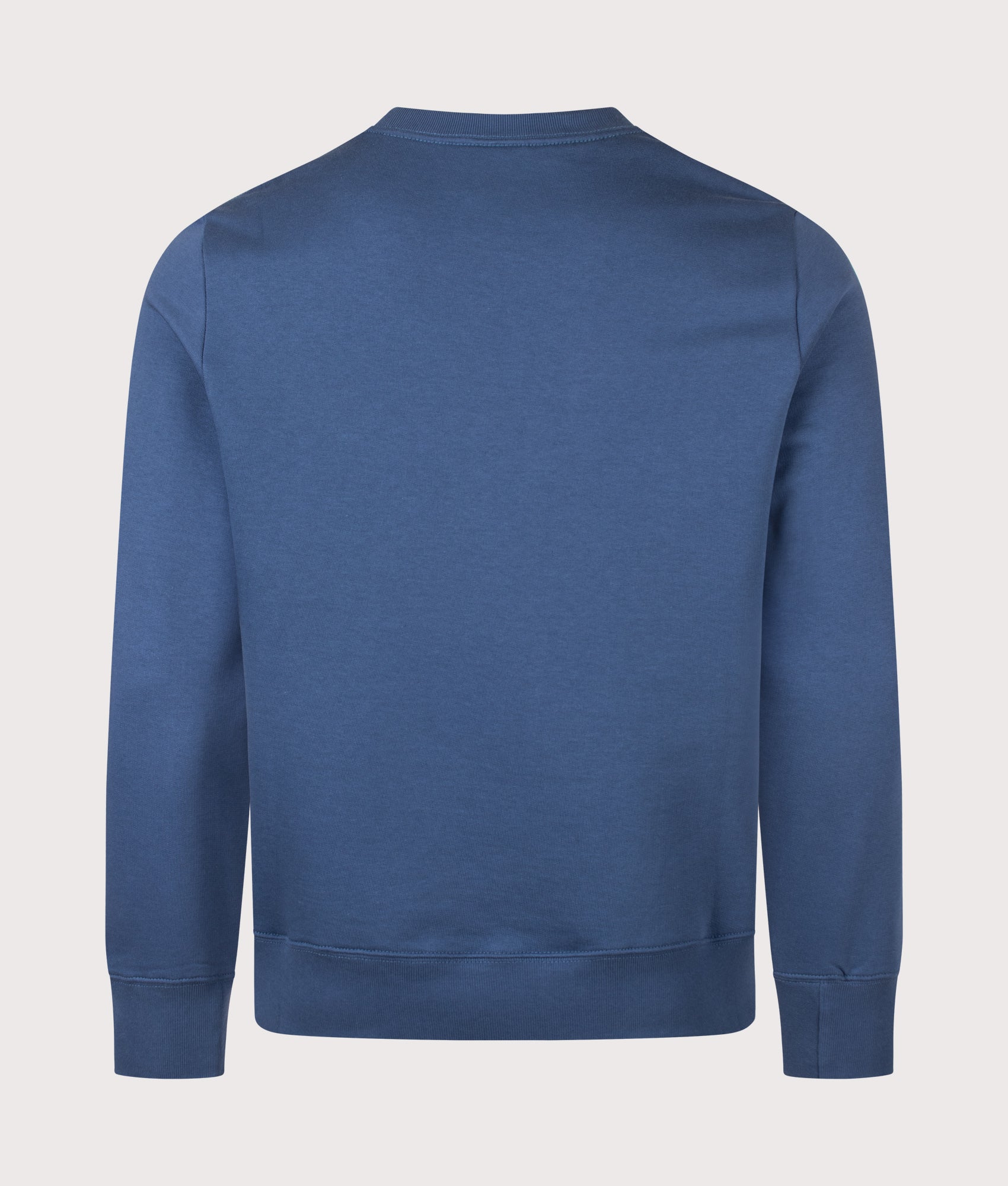 PS Paul Smith Organic Cotton Zebra Logo Sweatshirt in Indigo at EQVVS Menswear. Back shot.