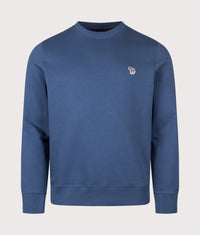 Regular Fit Organic Cotton Zebra Logo Sweatshirt: 46D Indigo 