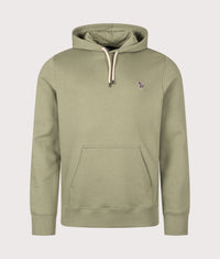 Regular Fit Zebra Logo Hoodie: 34C Light Greyish Green 