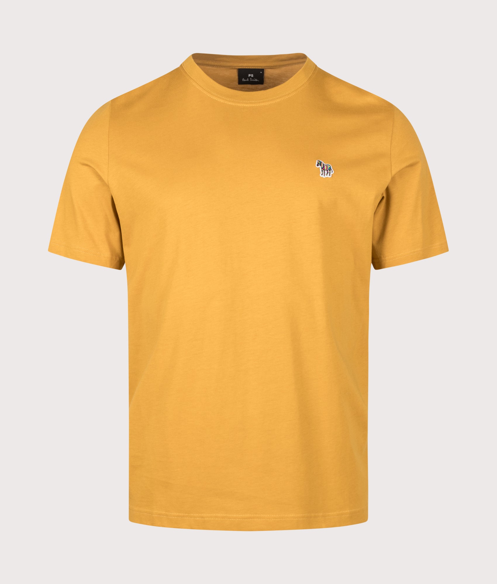 PS Paul Smith Regular Fit Zebra T-Shirt in Ochre at EQVVS Menswear. Front shot.