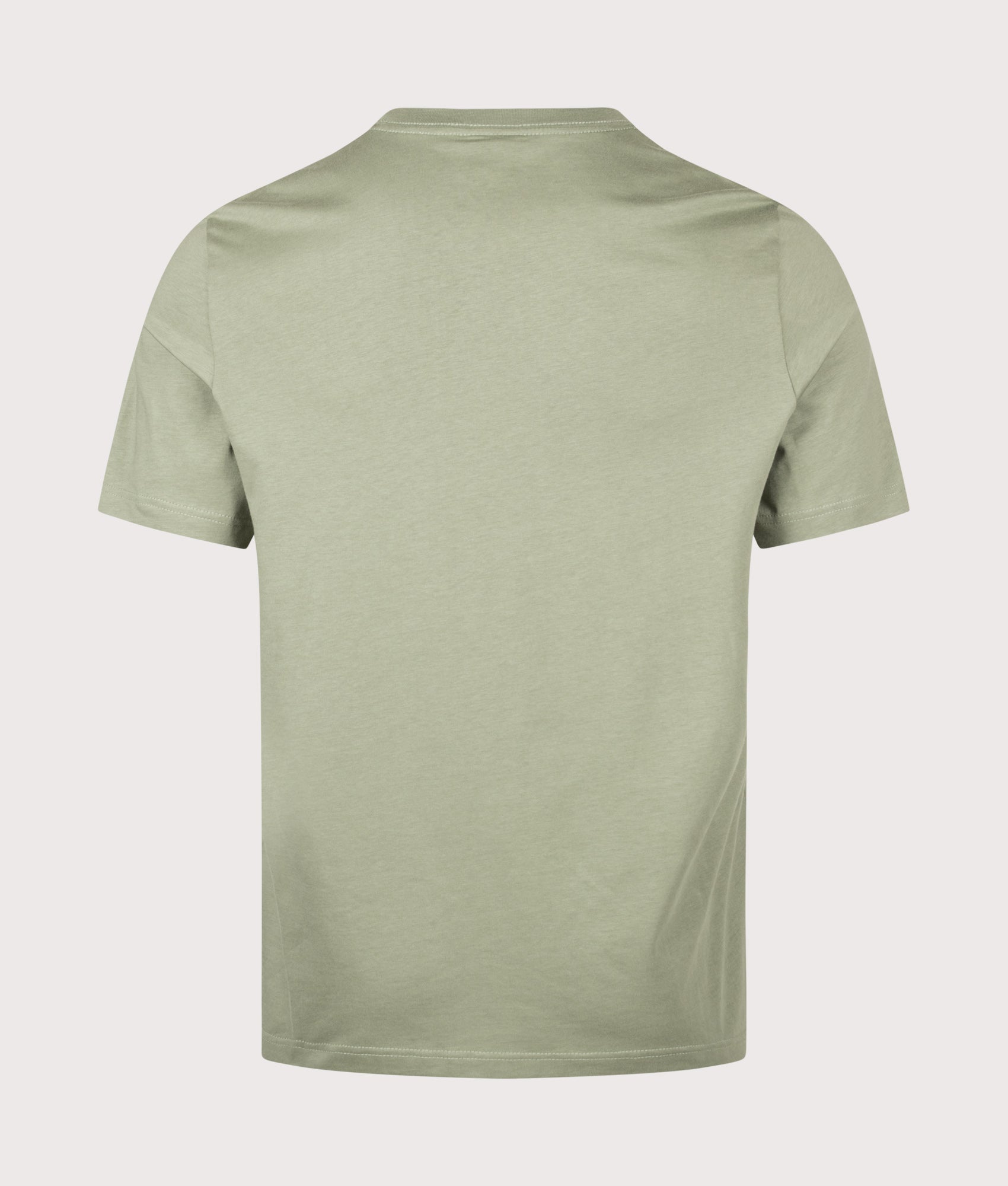 PS Paul Smith Regular Fit Zebra T-Shirt in Light Greyish Green at EQVVS Menswear. Back shot.