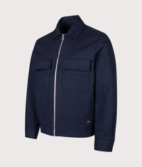 Regular Fit Cotton Twill Overshirt: 47 Navy 