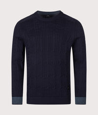 Cable Knit Jumper: 49 Very Dark Navy 