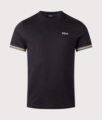 Burnwood Tipped Cuff T-Shirt: BK11 Black 