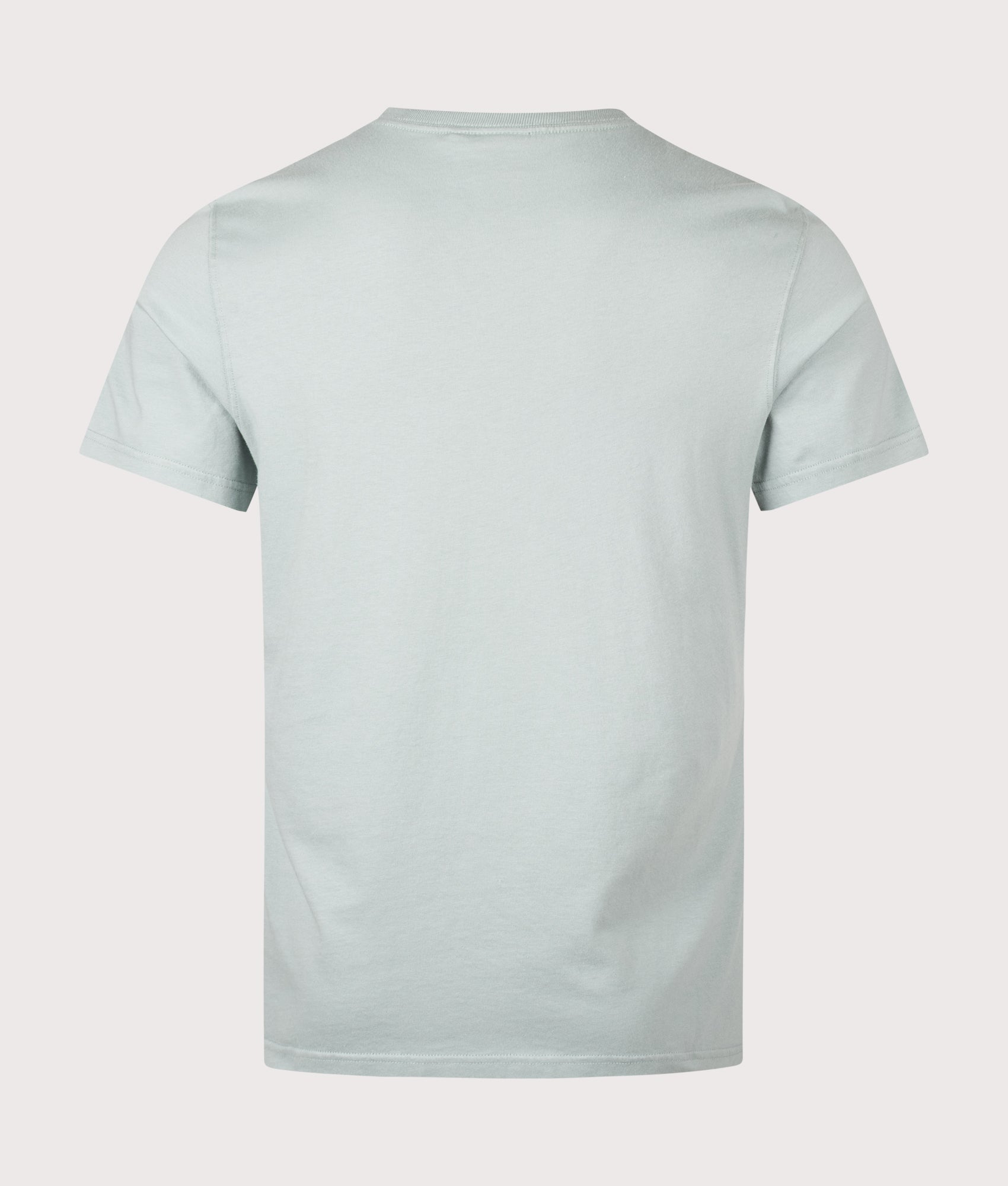 Barbour Newsham T-Shirt in Blue Slate at EQVVS Menswear. Back shot.