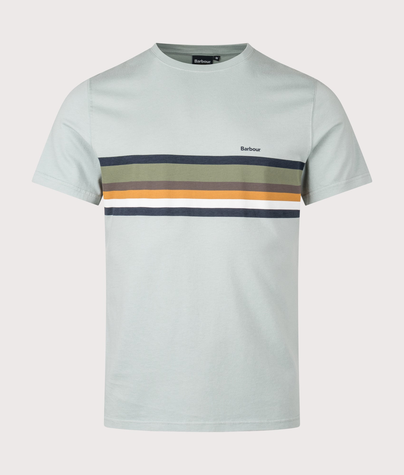 Barbour Newsham T-Shirt in Blue Slate at EQVVS Menswear. Front shot.
