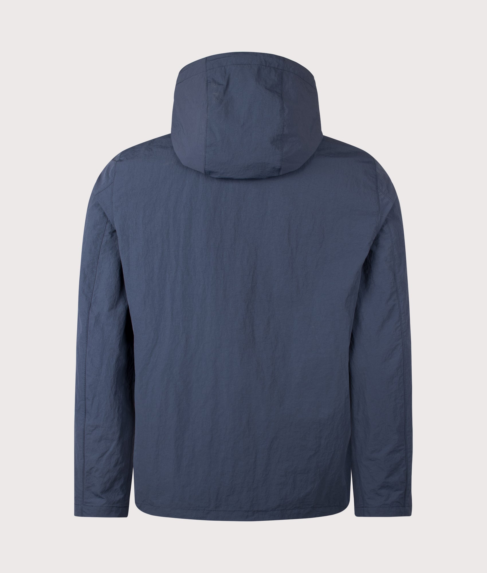 Baywick Showerproof Jacket in Navy by Barbour Lifestyle. Shot by EQVVS. Back shot.