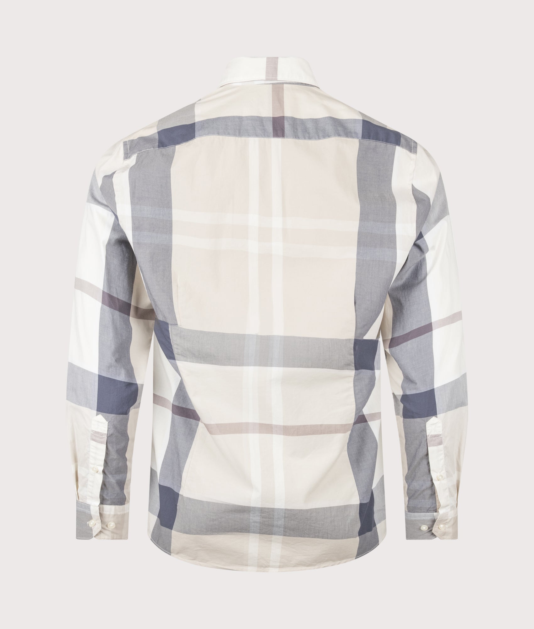 Harris Tailored Shirt in Oban Mist Tartan by Barbour Lifestyle. Shot by EQVVS. Back shot.