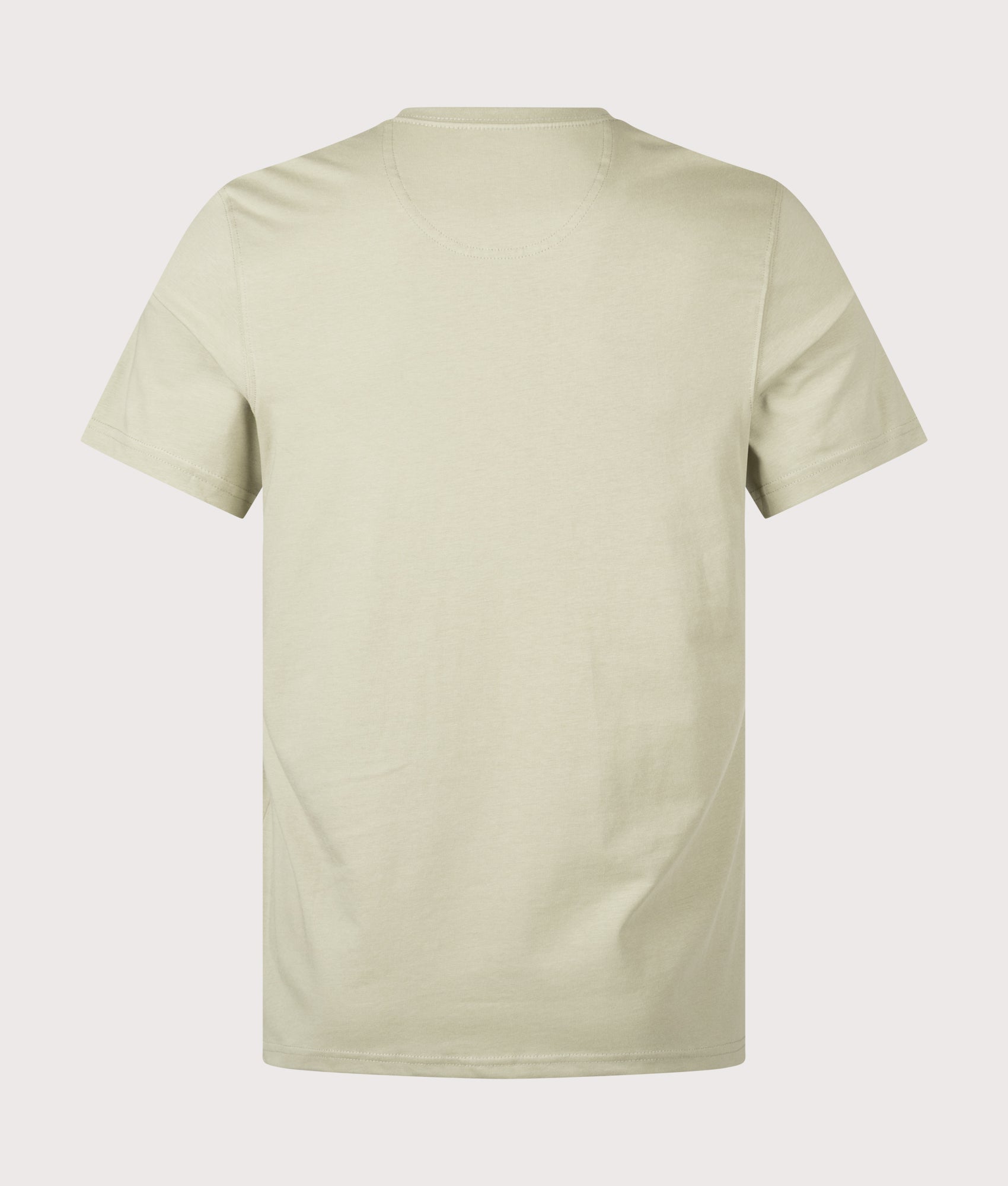 Barbour Essential Sports T-Shirt in Sea Green colourway at EQVVS Menswear. Back shot.