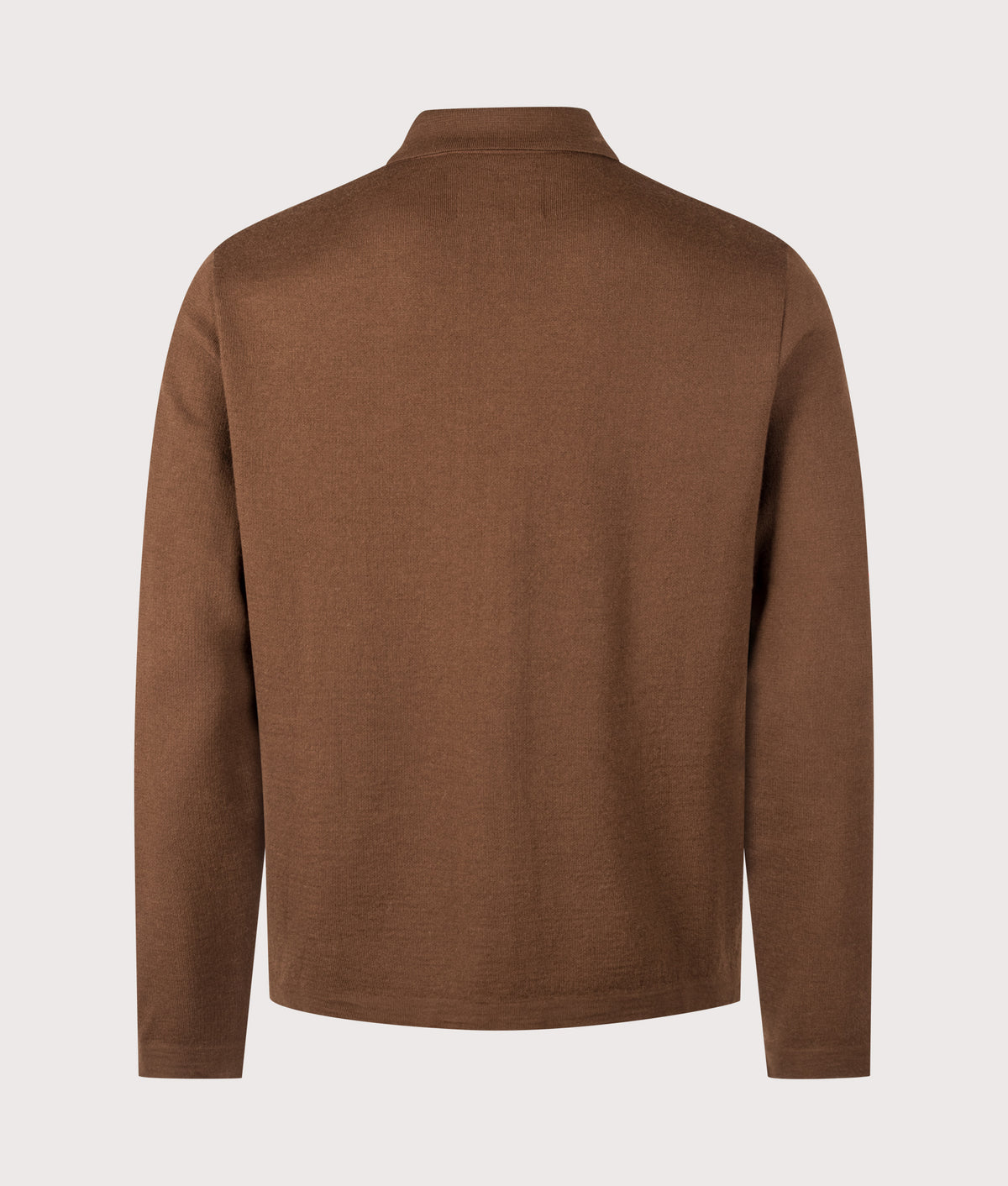 Barbour Lifestyle Florcombe Knitted Cardigan in Dark Sand at EQVVS Menswear. Back shot.