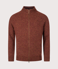 Regular Fit Talder Zip Through Jumper: BR57 Russet 