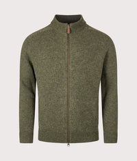 Regular Fit Talder Zip Through Jumper: GN13 Sage 