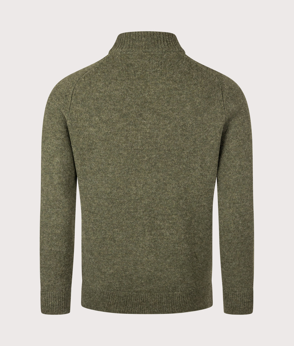Barbour Lifestyle Regular Fit Talder Zip Through Jumper in Sage at EQVVS Menswear. Back shot.