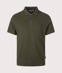 Tailored Fit Stately Quarter Zip Polo Shirt: GN13 Sage 