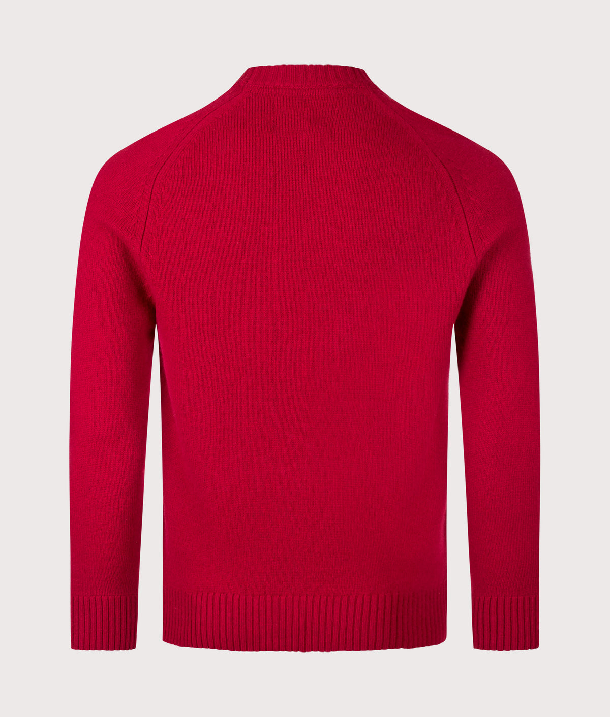 Barbour Lifestyle Newtown Crewneck Jumper in Biking Red at EQVVS Menswear. Back shot.