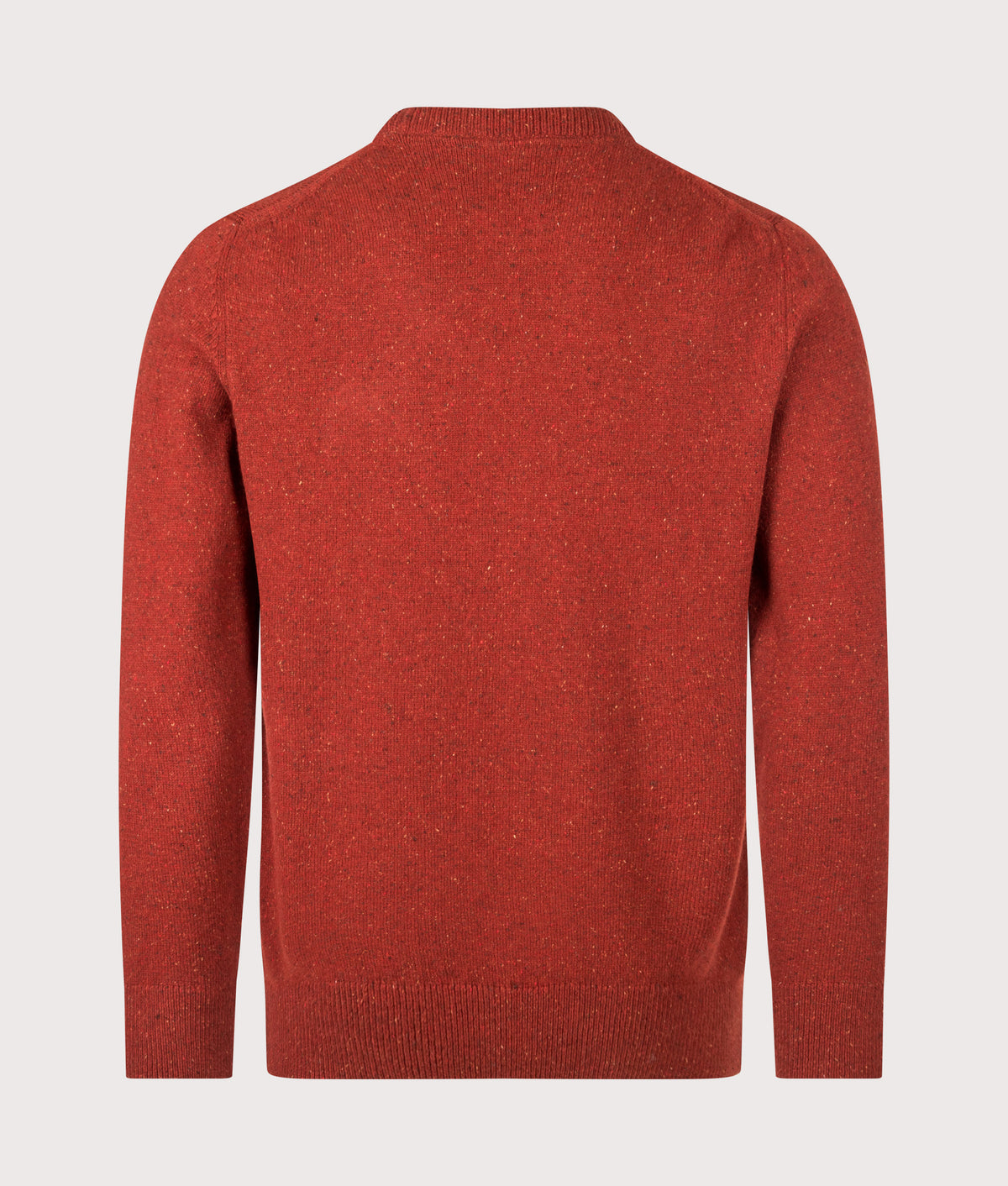 Barbour Lifestyle Regular Fit Tisbury Jumper in Russet at EQVVS Menswear. Back shot.