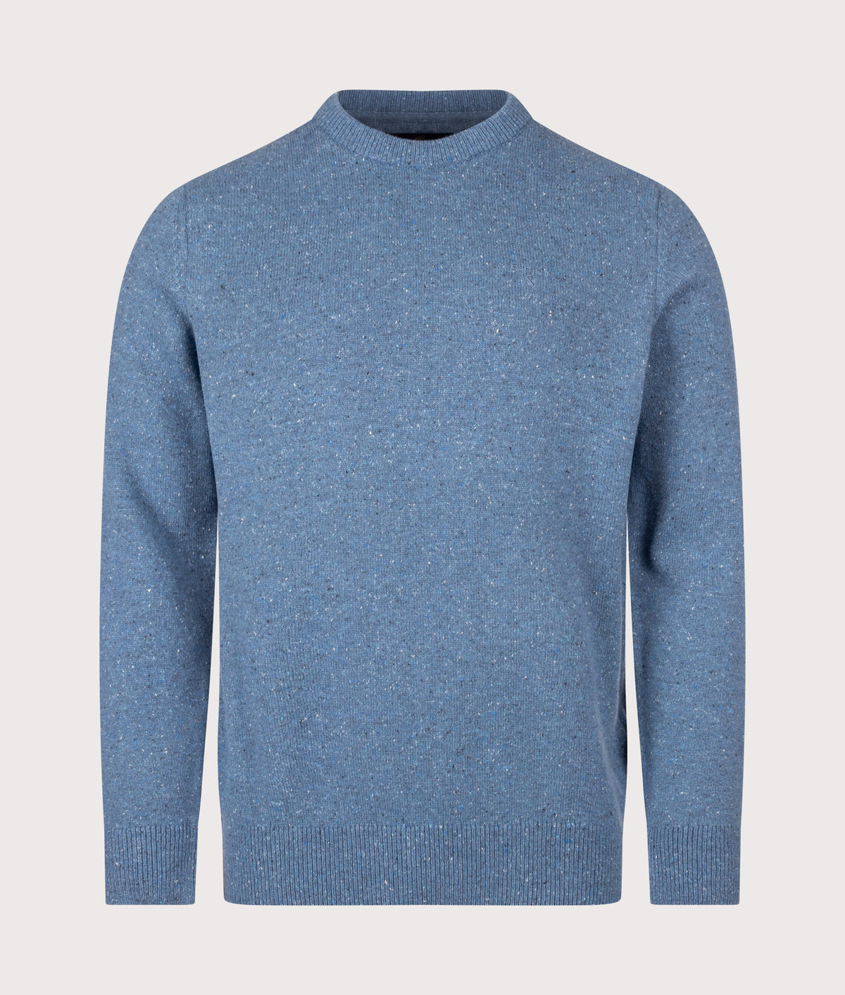 Barbour Lifestyle Regular Fit Tisbury Jumper in Tarn Blue at EQVVS Menswear. Front shot.