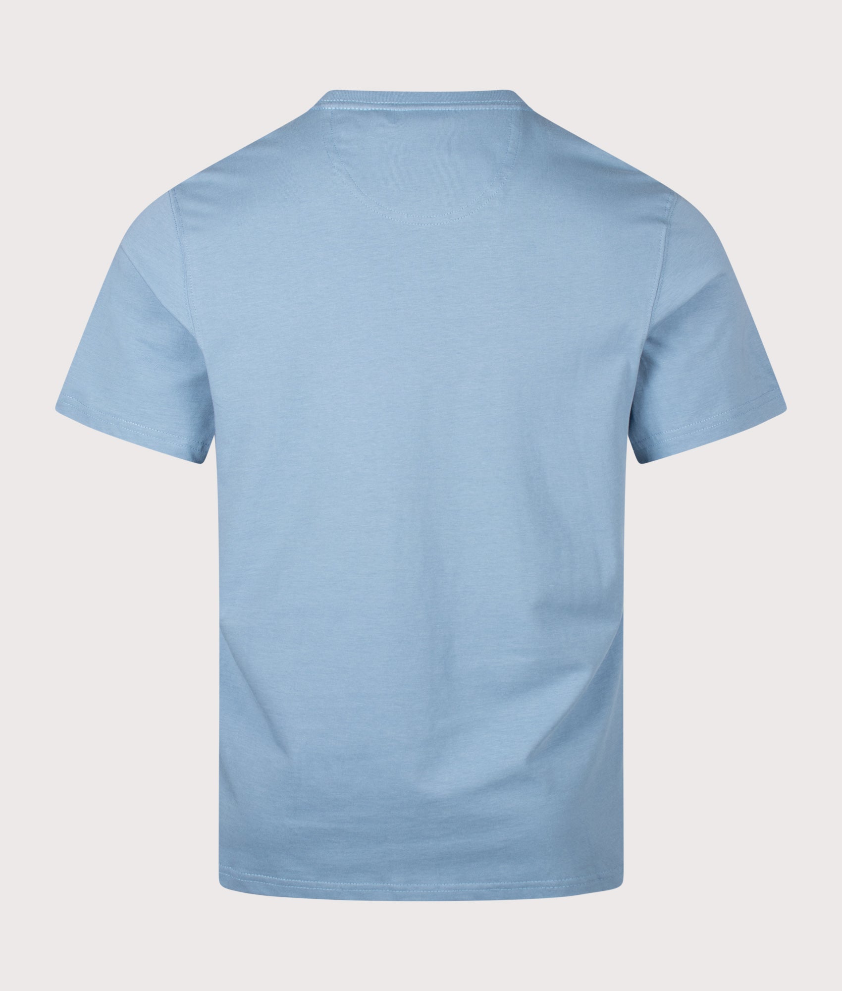 Barbour Lifestyle Regular Fit Essential Sports T-Shirt in Tarn Blue at EQVVS Menswear. Back shot.