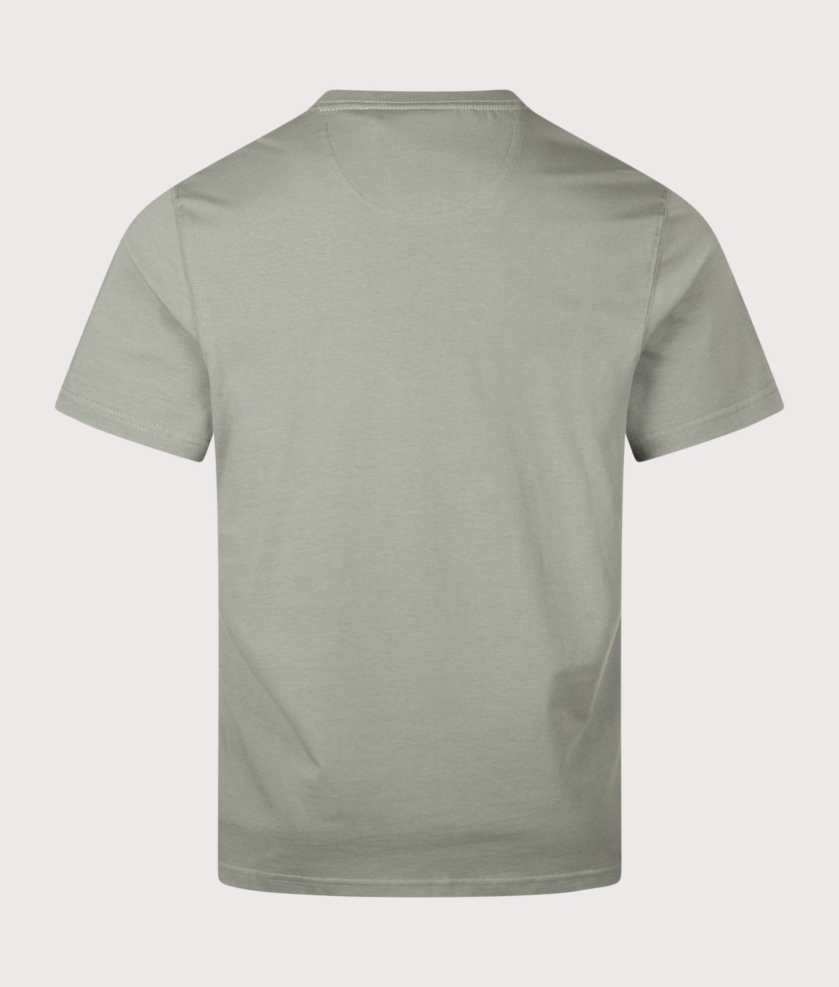 Barbour Lifestyle Regular Fit Essential Sports T-Shirt in Agave Green at EQVVS Menswear. Back shot.