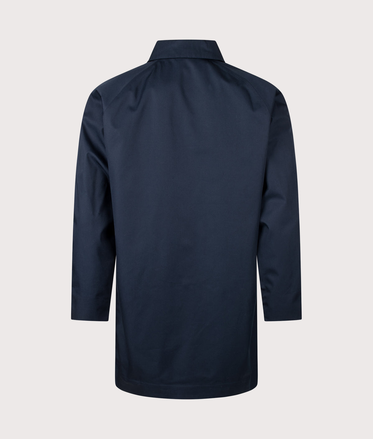 Barbour Lifestyle Lorden Waterproof Mac in Navy at EQVVS Menswear. Back shot.
